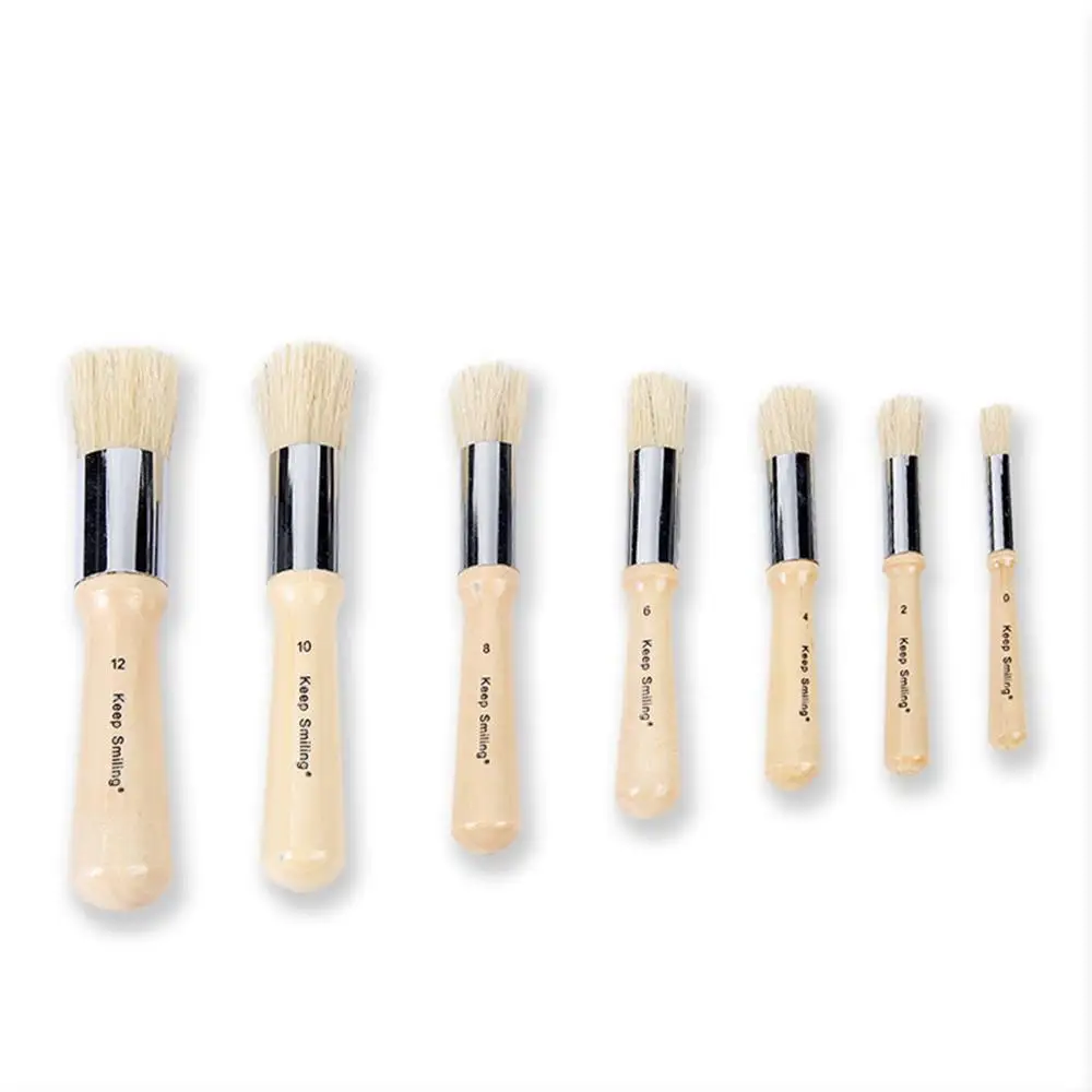 Деревянная кисть для трафаретов кисти с натуральной щетиной идеально подходящие