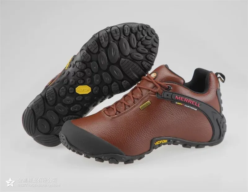 Новое поступление Merrell Мужская Уличная походная обувь, Коричневые Кожаные Верхние туфли