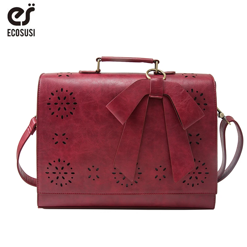 ECOSUSI модные женские туфли PU кожаные сумочки Винтаж для женщин курьерские Сумки 14