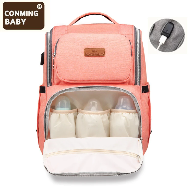 

USB Maternity Diaper Bag Waterproof Charging Large Nappy Bag Brand Large Capacity Bag Mummy Nursing Backpacks