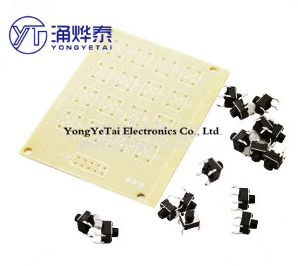 

Empty PCB 4*4 matrix keyboard with 16 buttons New Hot sale Free Shipping