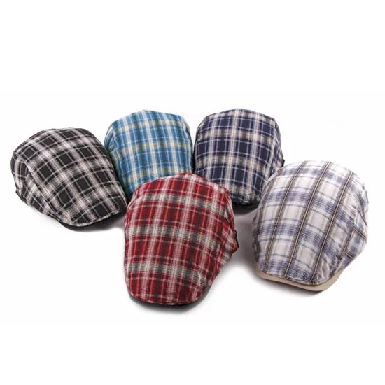 6 шт. новые белые клетчатые плоские кепки s для мужчин и женщин Англия Стиль