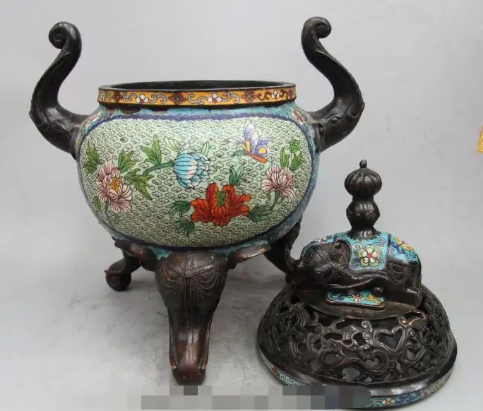Песня voge gem S6277 20 &quotКлеймо Китайский Перегородчатой Эмали Бронзовый Слон