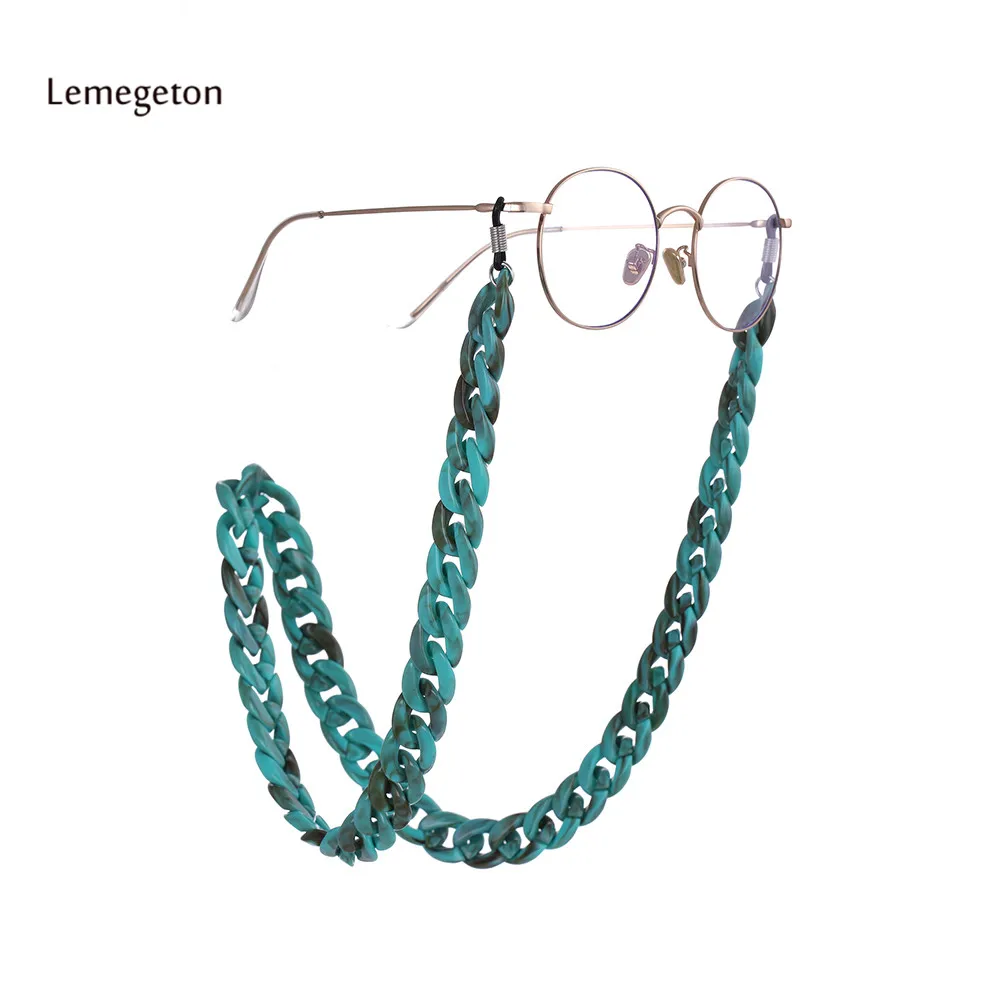 Lemegeton женские очки с цепочкой синий акриловый шнур для солнцезащитных очков ремешок для чтения цепочка для очков держатель для очков висячая Шея
