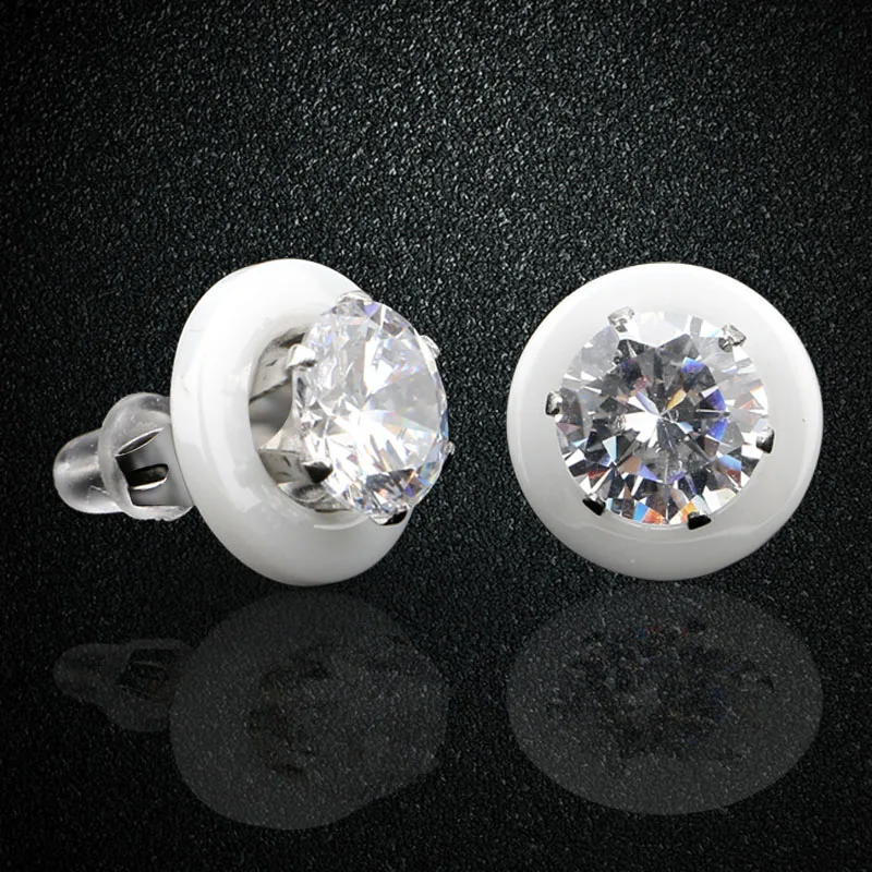 Новое поступление черные и белые керамические серьги для женщин Модная