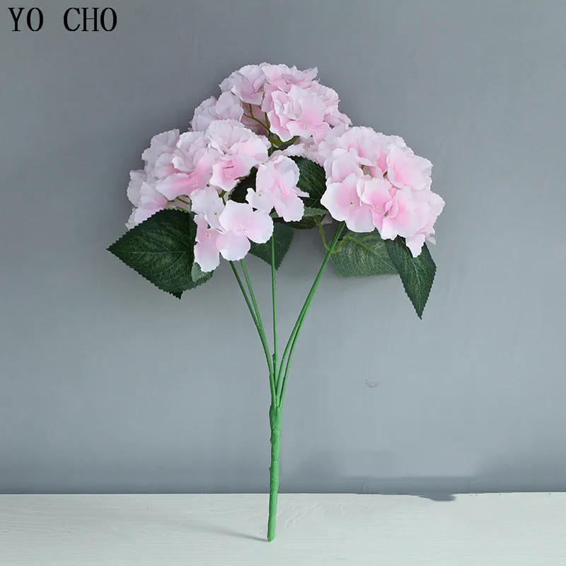 Большие искусственные цветы YO CHO недорогие шелковые гортензии букет невесты