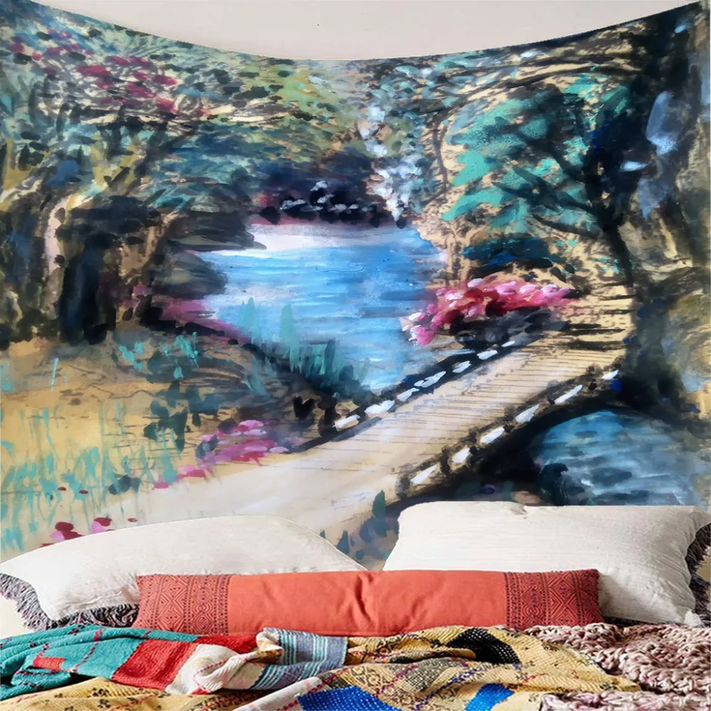 Гобеленовая роспись настенная богемная Красивая наука ковер гобелен