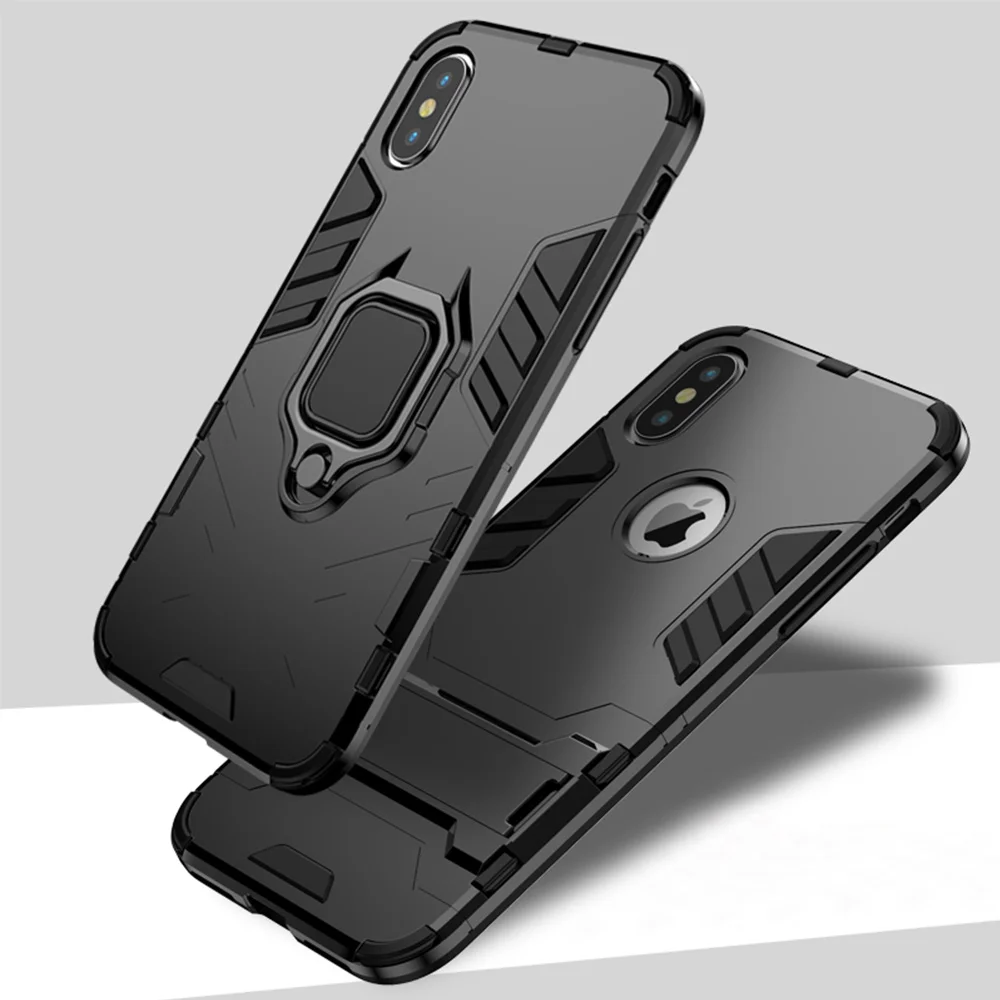 Автомобильный Магнитный чехол с кольцом-держателем для телефона iPhone XS Max XR X