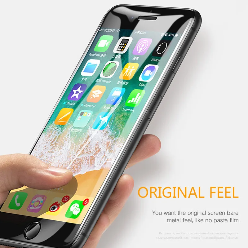 5D изогнутая 9H Защита экрана для iPhone 6S 6 7 полное покрытие 6Plus 6splus 7plus Закаленное