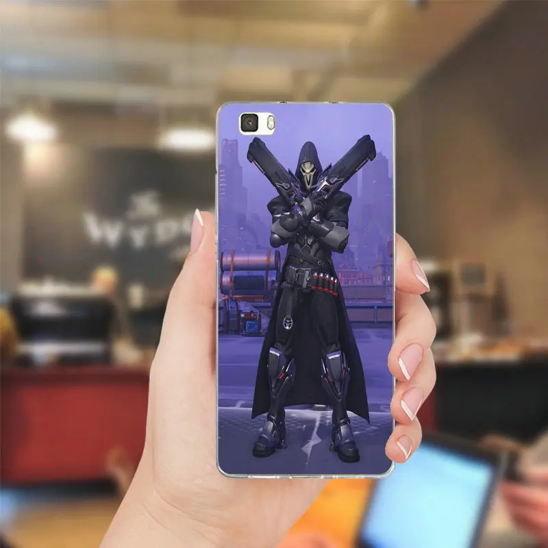 Игры Overwatchs герой OW Pharah Чехлы ТПУ телефон для huawei P8 P9 P10 Lite Коврики 10 Pro Y3 Y5 Y6 II Y7 Honor 6X