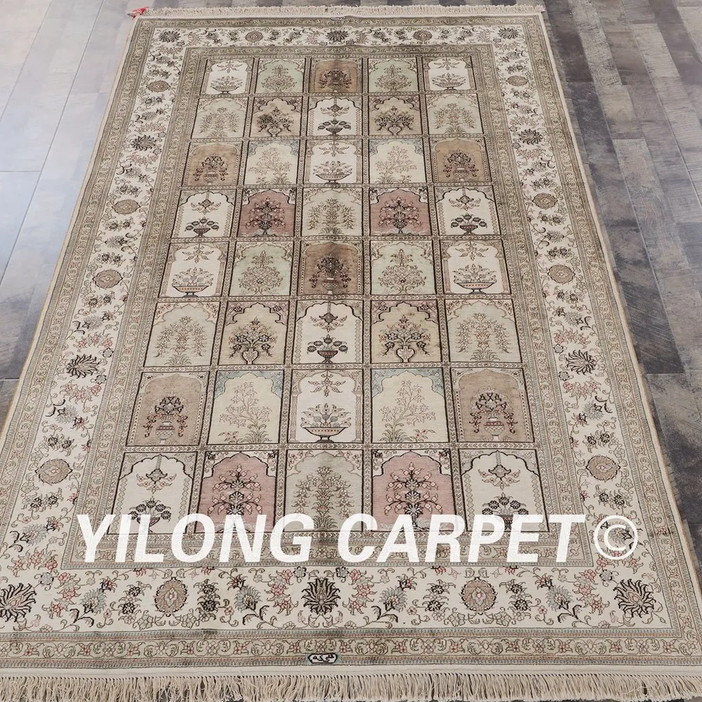 

YILONG 5 'x 8' традиционные четыре сезона персидские ковры ручной работы садовые коврики для продажи (LH47B5x8)