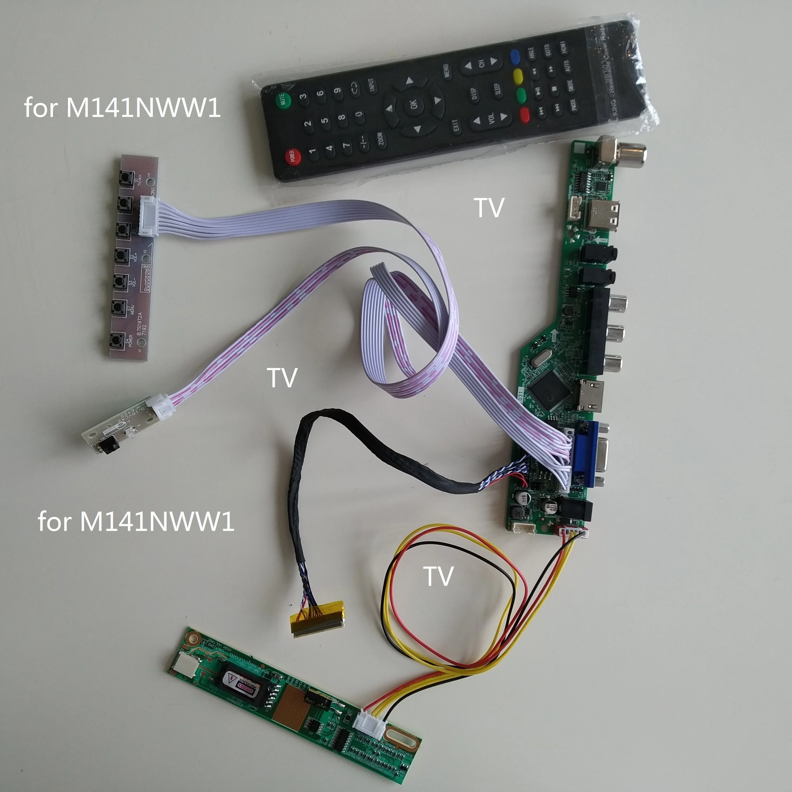 

1 CCFL lamps USB LCD LED AUDIO VGA HDMI-compatible AV TV kit Controller driver Board For M141NWW1 1280X800 14.1" monitor panel