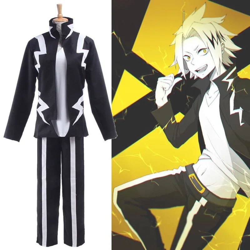 Boku no Hero Academy Аниме Косплей мой герой Academy Kaminari Denki Косплей Костюм Школьная форма для мужчин и женщин боевой костюм