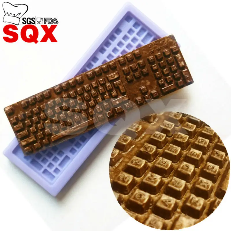 Силиконовая форма для помадки с буквами и 3d-клавиатурой украшение торта шоколада