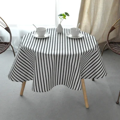Tablecloth Европейская скатерть в полоску, в горошек, хлопок и лен, крышка стола прямоугольная, элегантная, для дома, вечерние, свадебные украшения, скатерть - Цвет: Tablecloth