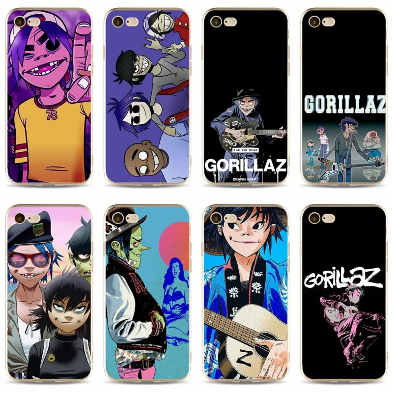 Чехол Gorillaz из мягкого силикона 2018 чехол для телефона ТПУ iPhone 5 5C 5S SE X 6 6S 6plus 7 7plus 8