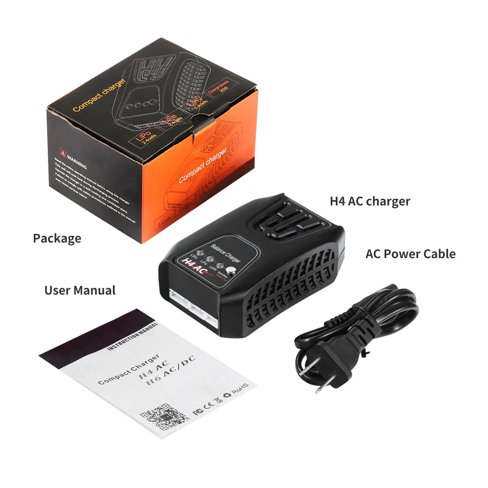 Зарядное устройство HTRC H4AC 20 Вт 2A для 2 4s Lipo/LiFe/LiHV аккумуляторов|charger for lipo|rc chargercharger