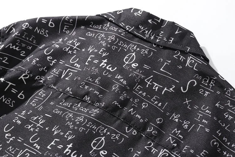 Эйнштейна теория относительности футболка E = mc ^ 2 Мужская рубашка с коротким