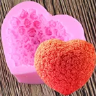 Силиконовая форма 3D в форме сердца, розы, цветка, сахарного ремесла, формы для помадки, торта, шоколада, украшения, инструменты для выпечки