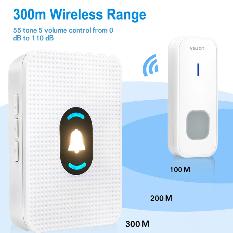 Звонки Беспроводной дверной Звонок Электрический ЕС Plug AC 110 В 220 240 Smart звонок