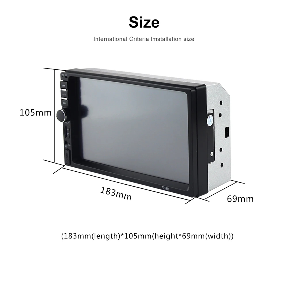 Autoradio 2Din Car radio Coche Recorder 7 inch Touch Screen Car Audio Bluetooth Rear View Camera 7018B MP5 Multimidio Player