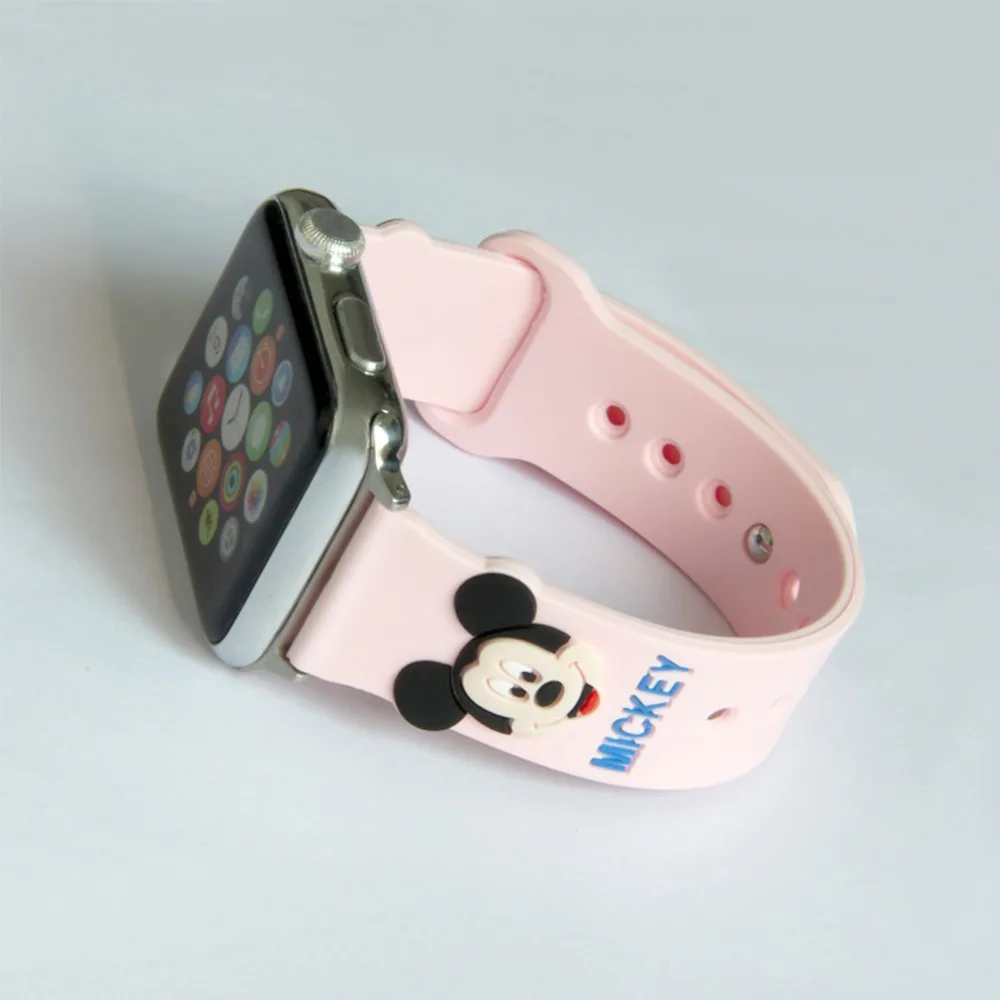 Силиконовый ремешок для Apple Watch 4 44 мм 40 мм силиконовый ремешок для Apple watch series 4 3 2 кролик мультфильм ремешок резиновый браслет