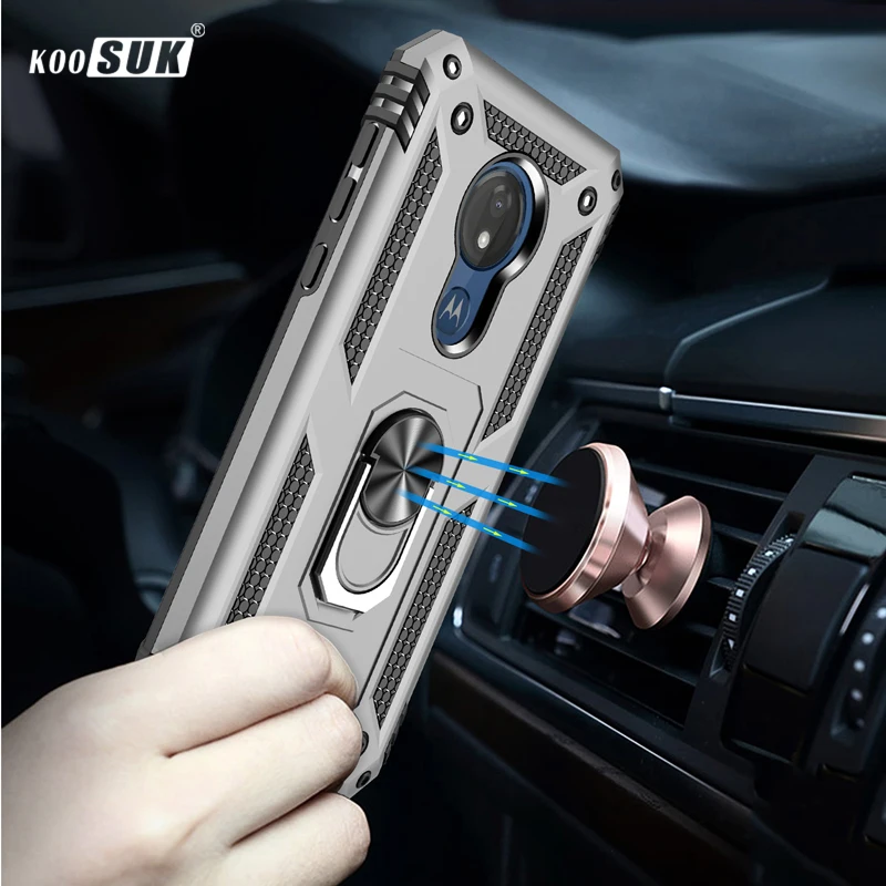 Роскошный чехол для телефона Motolola MOTO G7 Power с магнитным кольцом-держателем