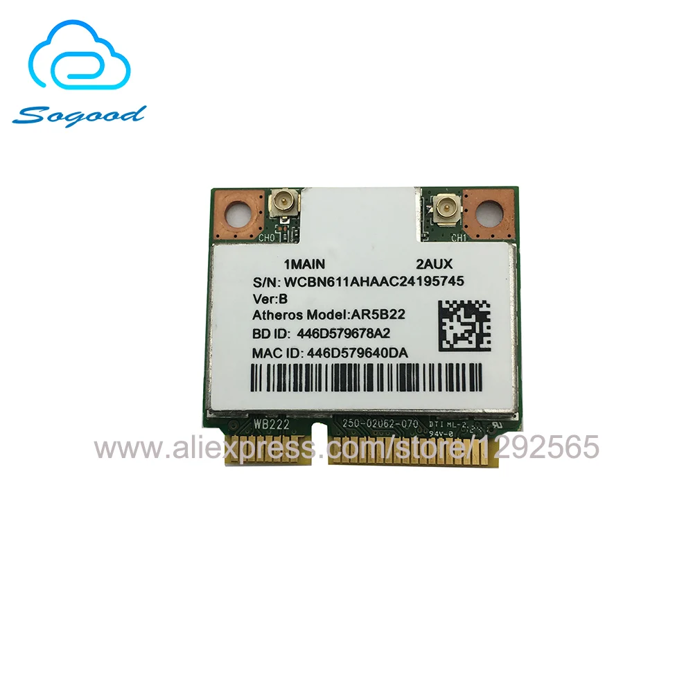 Двухдиапазонная беспроводная сетевая карта Atheros AR5B22 2 4G + 5G 300 Мбит/с USB BT 4 0 802.11A/B/G/N