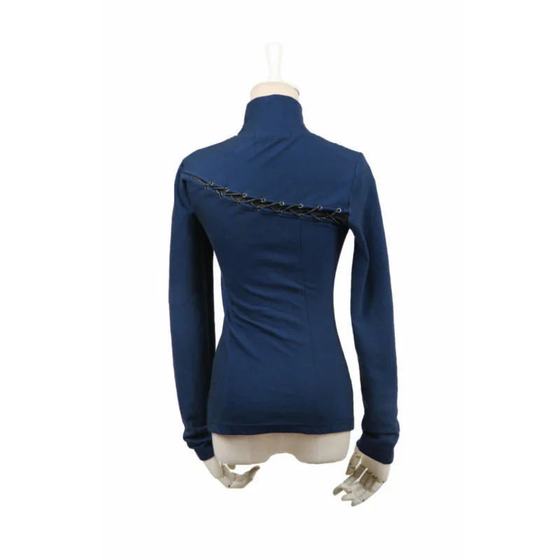 

Punk rave gothique Fashion Pretty Red Coffee Blue Colours Novelty Women Shirt T-shirt harajuku gothic punk top T362