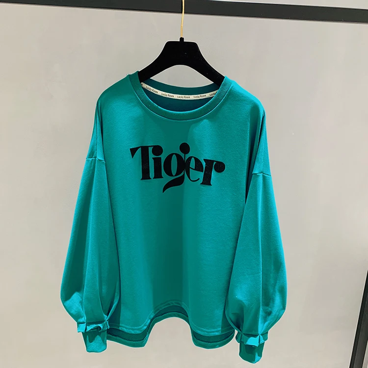 Женский трикотажный свитер Moletom Feminino хлопковый Свободный пуловер с длинным