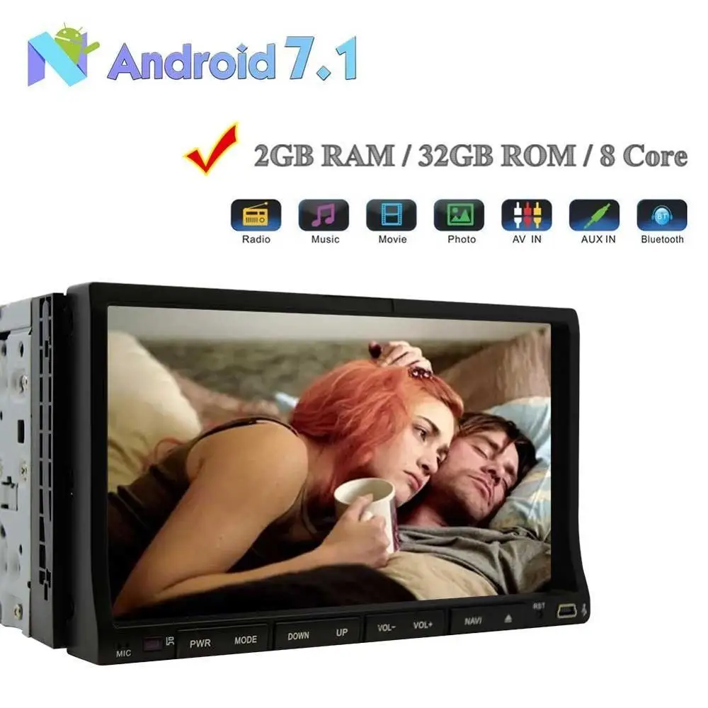 2 Гб оперативной памяти 32G Octa Core 7 ''двойной Din Android 1 автомобильный стерео