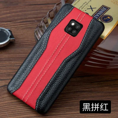 LJ03 жесткий чехол без крышки из натуральной кожи для Google Pixel 3a XL(6,0 ') чехол для Google Pixel 3a XL чехол - Цвет: Black N Red
