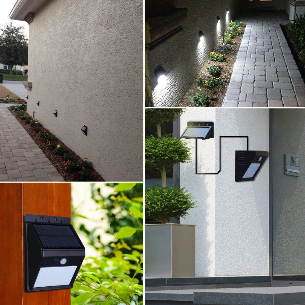 28 LED Separable Solar Panel power light PIR Motion Sensorr Garden Lamps 3 Modes To Install Wall Lamp 1PCS | Лампы и освещение