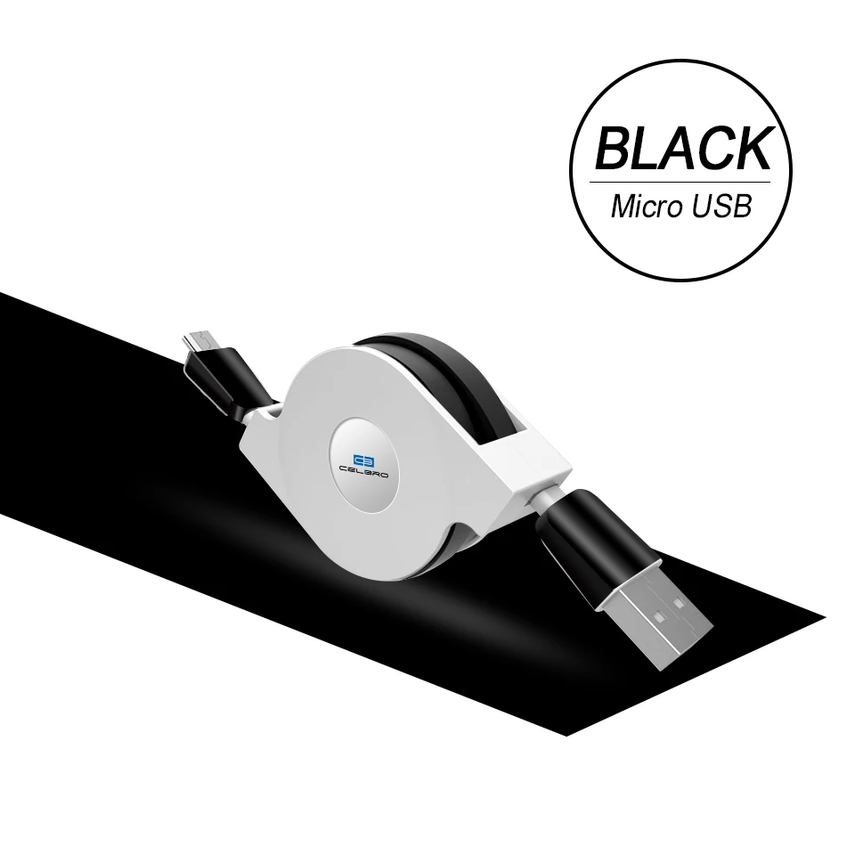 black Выдвижной Кабель Micro USB кабель 1/2/3 М Длинные Короткие микро Usb зарядный кабель для передачи данных для huawei Honor 7 6 9i 8X 7X 7C 5X 5A 5C Nova3i - Тип штекера: black