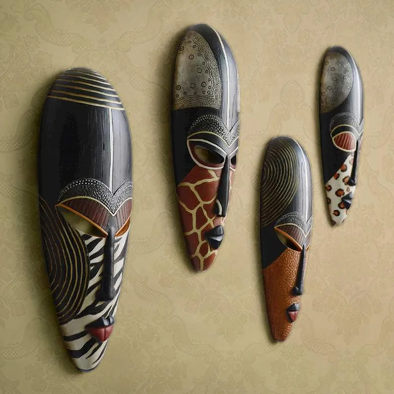 1pc European Face Resin Painted Creative Retro Bar/Living Room Hanging Wall for Decoration Mask 4 Options Offer | Дом и сад