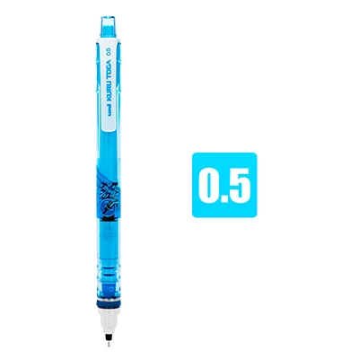 UNI M5-450T blue 1 шт., автоматический вращающийся карандаш UNI Kurutoga, M5-450T, механический, облегченная версия, 0,5 мм, свинцовый карандаш, школьные принадлежности, канцелярские принадлежности для студентов - Цвет: UNI M5-450T blue
