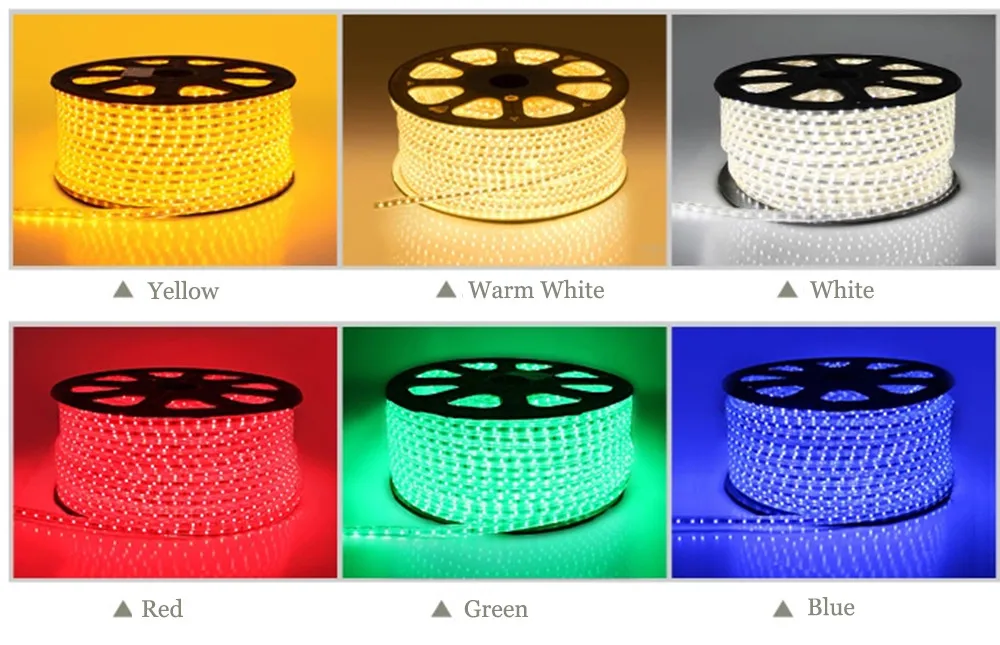 Светодиодная лента SMD 5050 220В LEDled газа водонепроницаемый гибкие бар свет 60led/М 6 М~ 25 М с вилкой ЕС открытый украшения сада