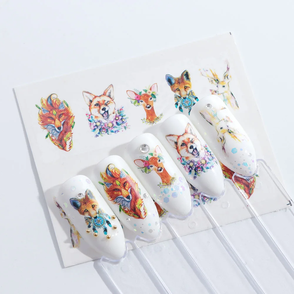 STZ659 1 листов Мода белый цветок Красота аксессуары для нанесения лака Nail Art наклейки Французский Советы Переводные татуировки на водной основе наклейки для ногтей инструмент LASTZ - Цвет: STZ659