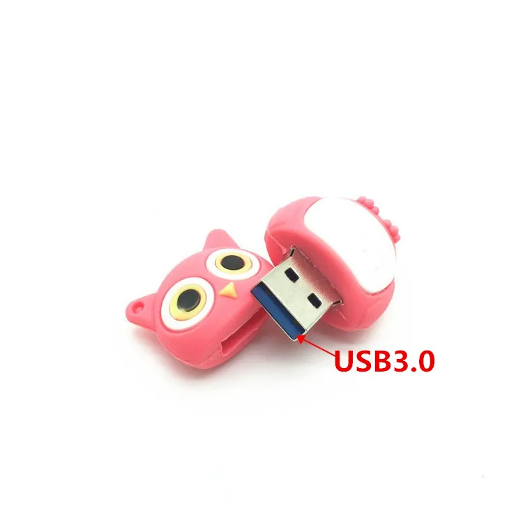 Высокоскоростной USB 3 0 флеш накопитель с изображением милой совы внешний 64 ГБ 32 16 8
