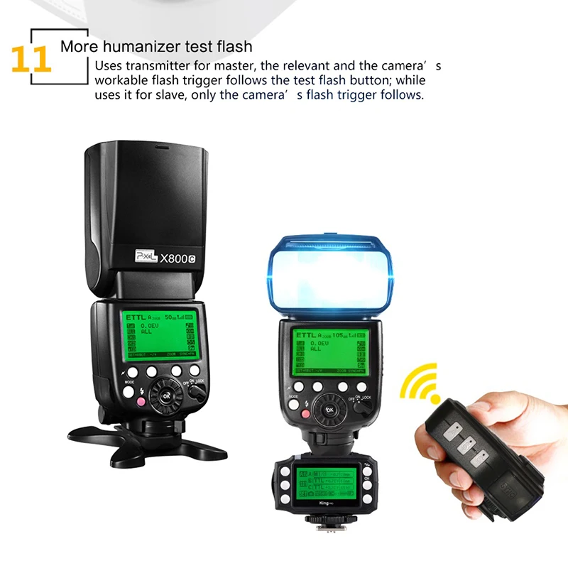 Набор трансмиттеров Pixel X800C PRO TTL HSS Flash Speedlite & King Pro для цифровых зеркальных камер