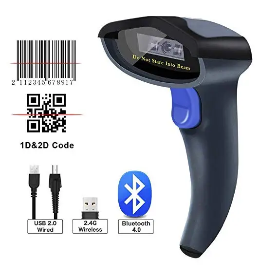 Беспроводной сканер штрих кода 2D QR 2 4G usb 0 Bluetooth 1D PDF417 матрица данных|Сканеры| |