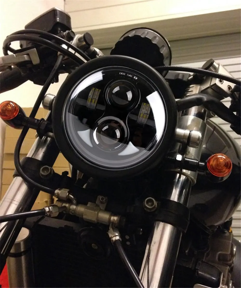 5 75 &quotдюймов Led moto rcycle фара Объектив проектора фару мото для Dyna 3/4 круглая rcycle| |