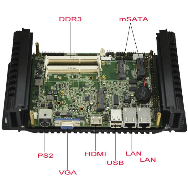 Мини-PCI-e безвентиляторный промышленный ПК (LBOX-2550)