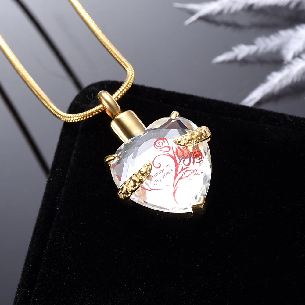 Ожерелье с изображением цветка жизни человека и питомца пепельницы голубого