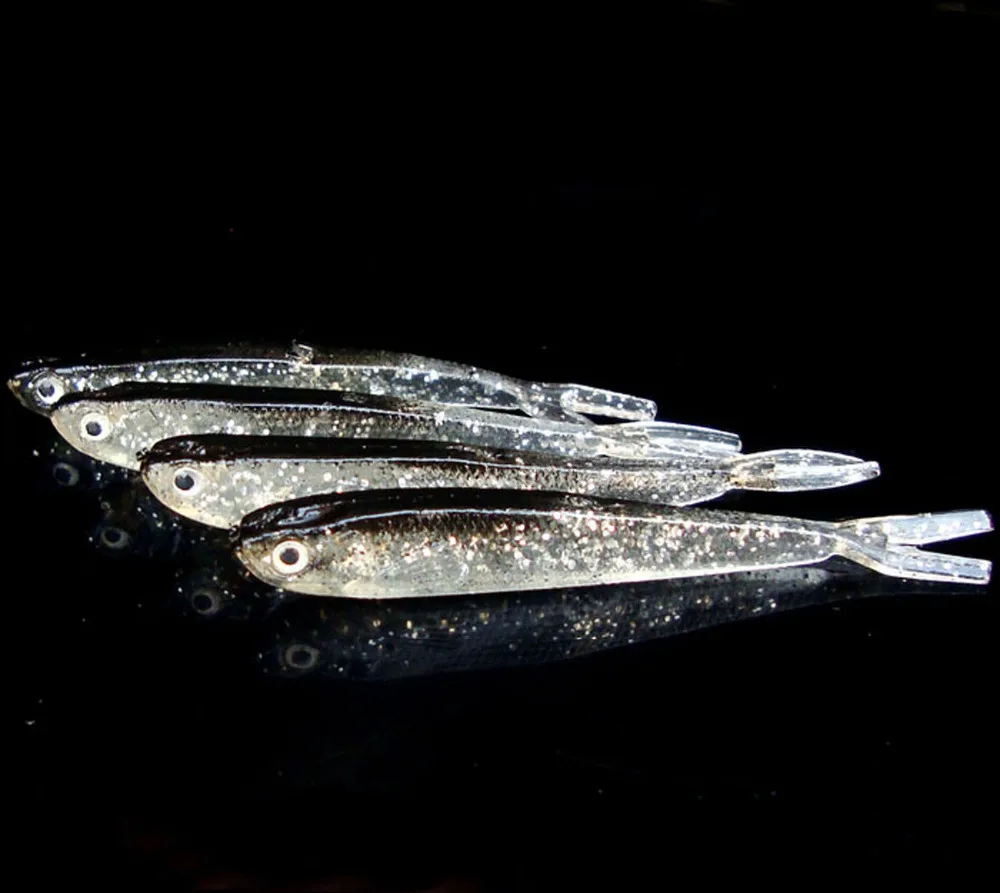 Мягкая силиконовая приманка-тидлер 50 шт. приманка для рыбной ловли в соленой воде