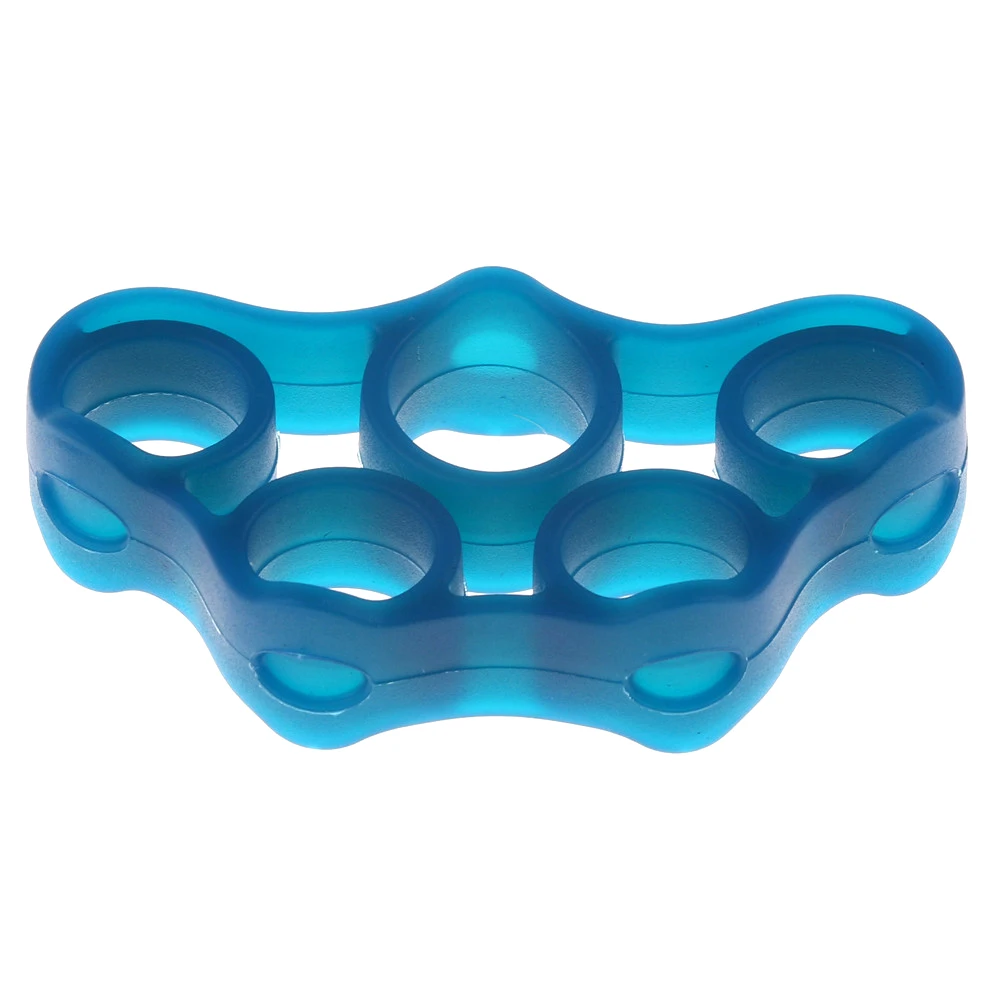 Темно-синий Finger Hand Grip Silicone Ring Gripper Strengthener Exerciser Trainer Resistance Band Fitness Expander Stretcher 3 Levels - Цвет: Темно-синий