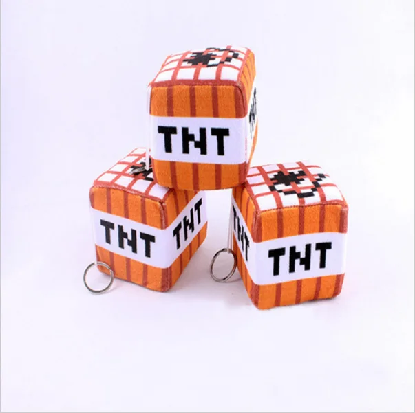 10 см * Minecrafted TNT подушка в форме Куба хлопок чучела брелок бомба для детей подарок