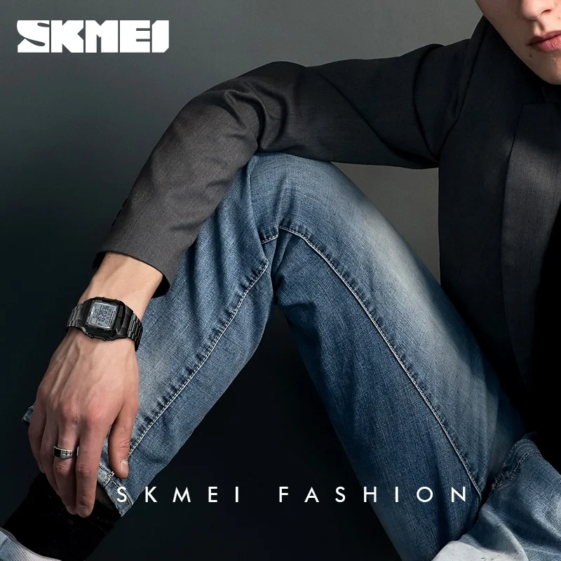 SKMEI Роскошные Брендовые спортивные часы мужские с 5 сигналами обратного отсчета