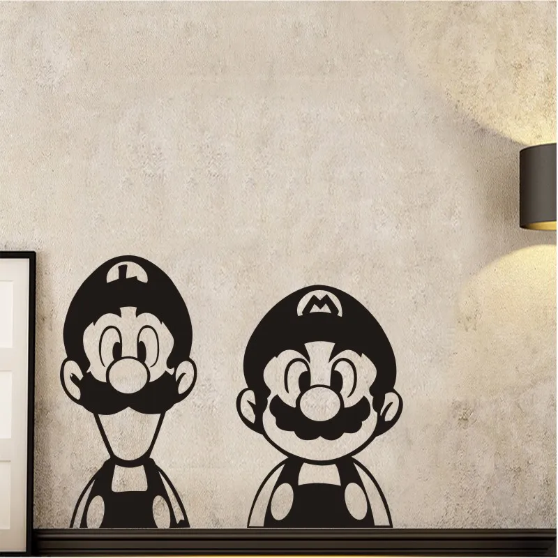 Наклейка для видеоигр в стиле Super Mario наклейка игровой комнаты виниловые наклейки