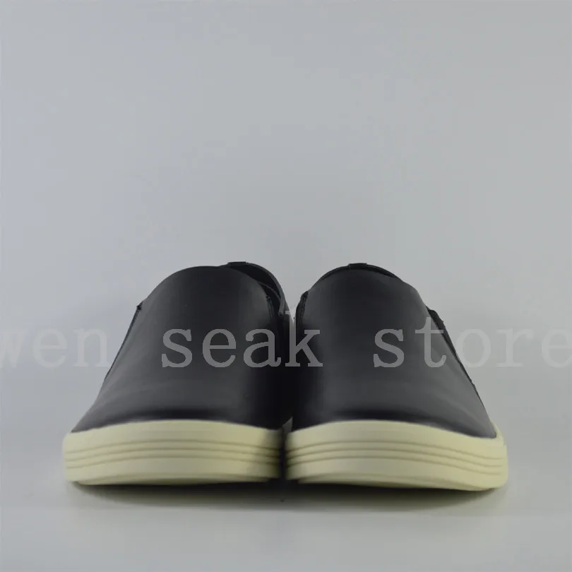 Owen Seak Men Loafers Shoes Summer Luxury Trainers Genuine Leather Boots Casual Brand Flats Black White Big Size Sneaker | Обувь